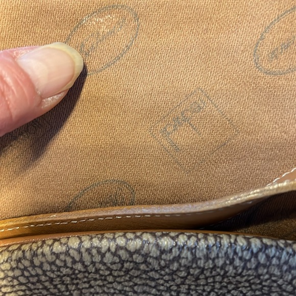 Vintage Borbonese Redwall handbag leather with dust bag - Picture 9 of 9